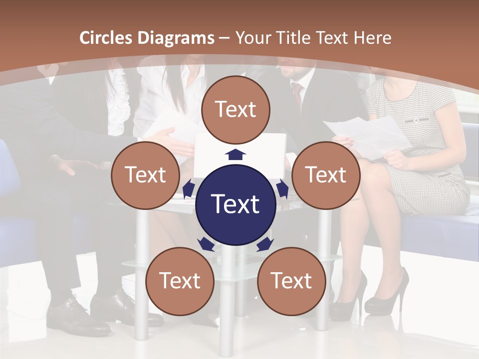 Presenting Businessman Colleagues PowerPoint Template