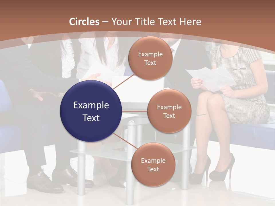 Presenting Businessman Colleagues PowerPoint Template