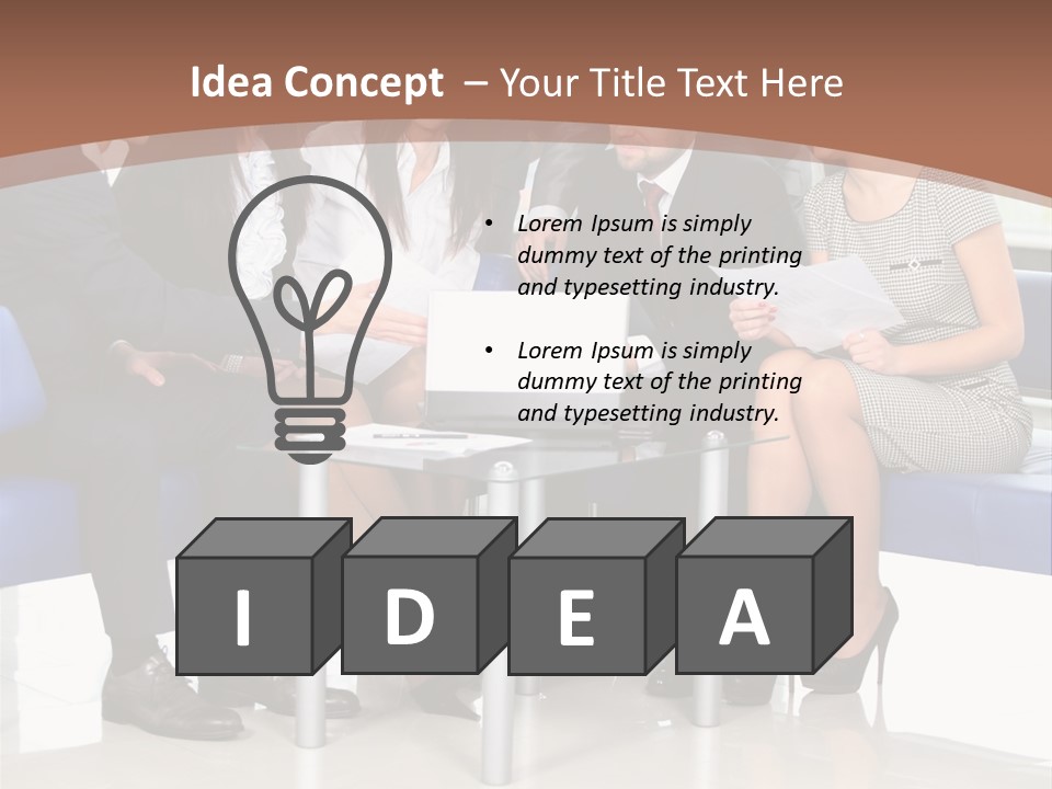 Presenting Businessman Colleagues PowerPoint Template