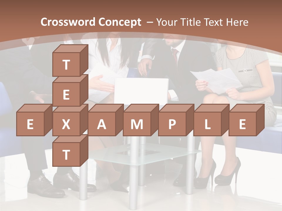 Presenting Businessman Colleagues PowerPoint Template