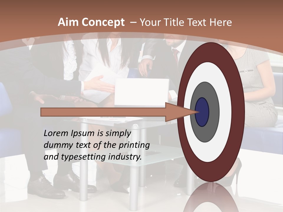 Presenting Businessman Colleagues PowerPoint Template