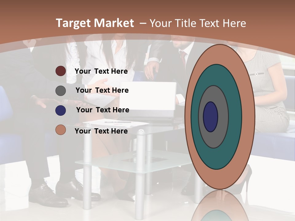 Presenting Businessman Colleagues PowerPoint Template