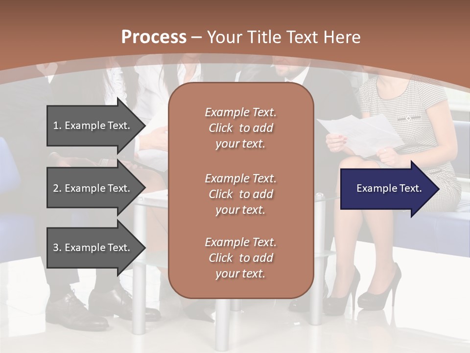 Presenting Businessman Colleagues PowerPoint Template