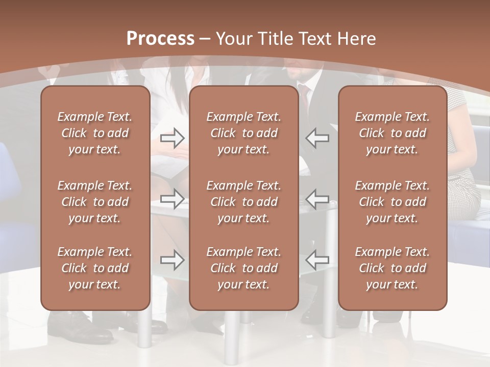 Presenting Businessman Colleagues PowerPoint Template