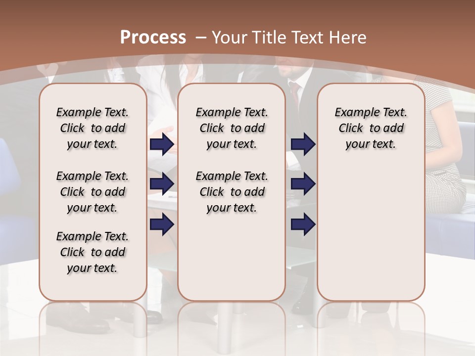 Presenting Businessman Colleagues PowerPoint Template