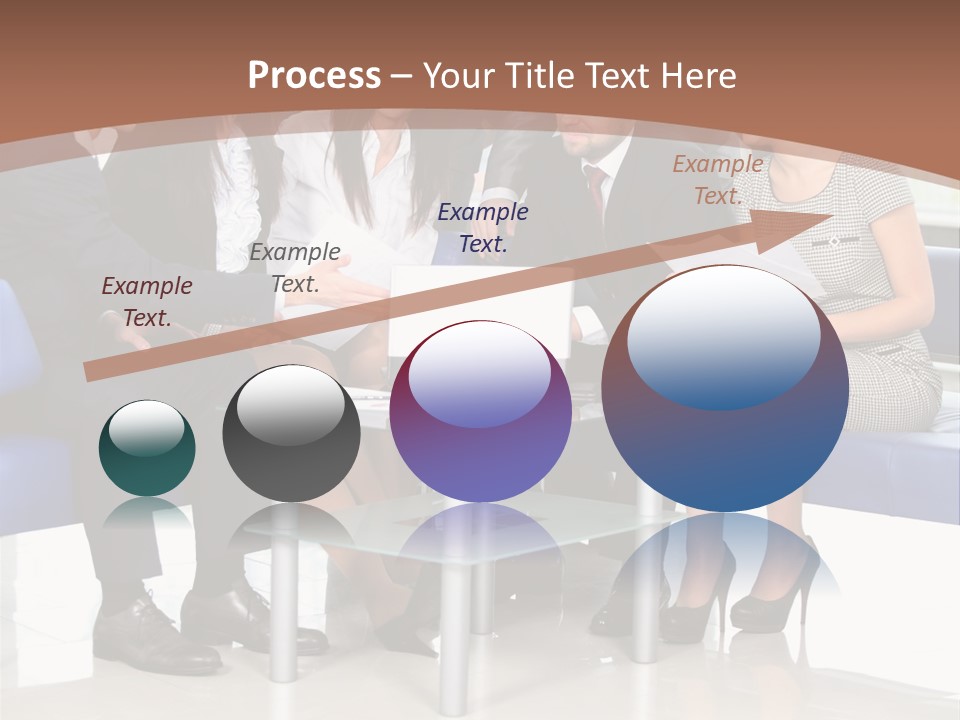 Presenting Businessman Colleagues PowerPoint Template