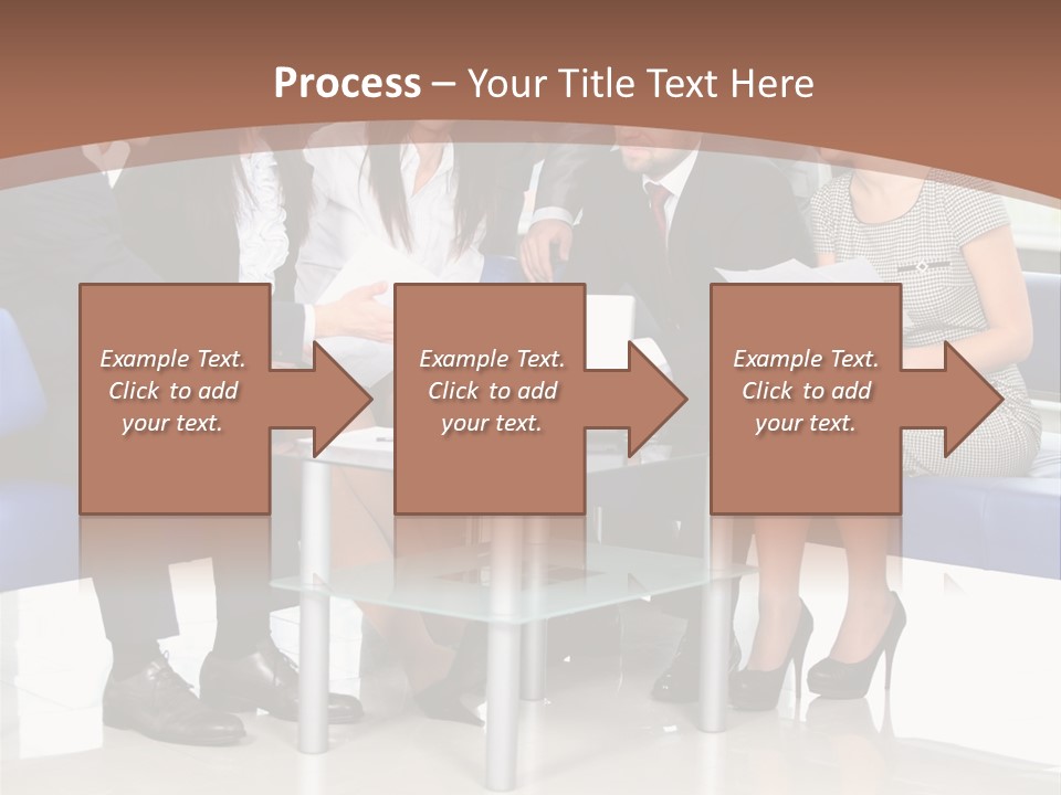 Presenting Businessman Colleagues PowerPoint Template