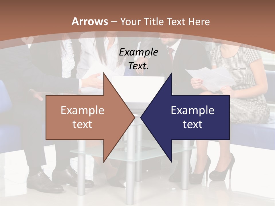 Presenting Businessman Colleagues PowerPoint Template