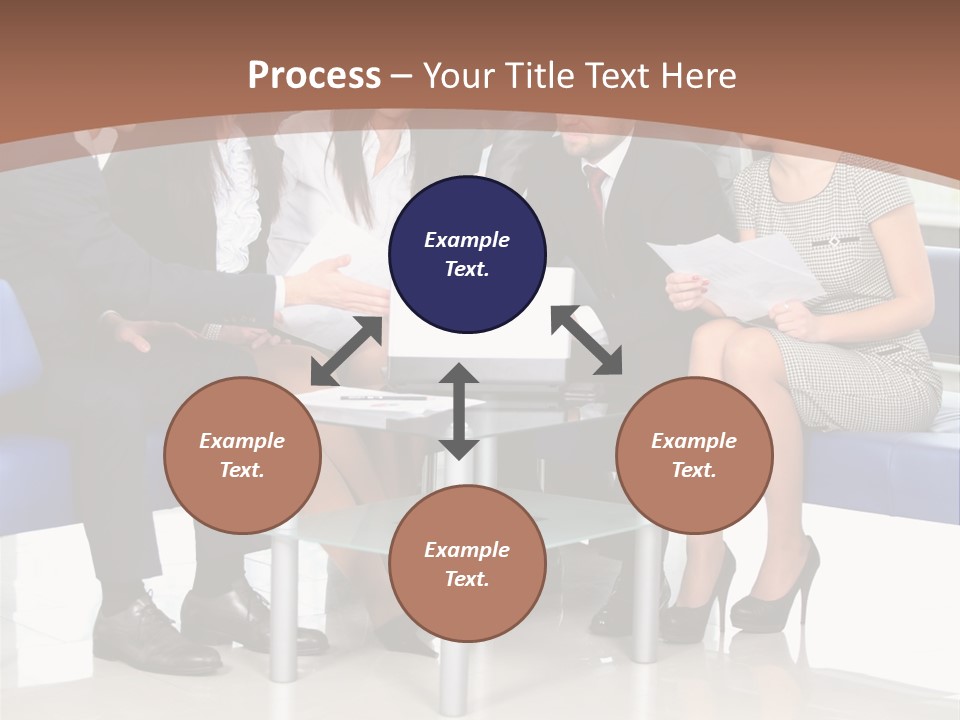 Presenting Businessman Colleagues PowerPoint Template