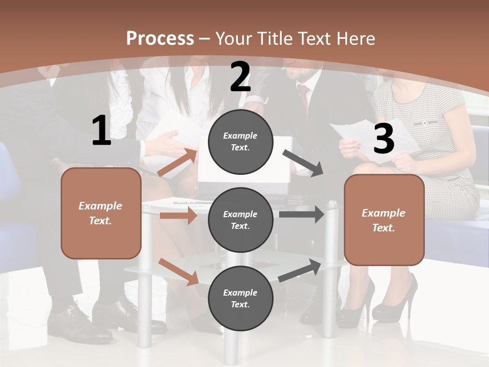 Presenting Businessman Colleagues PowerPoint Template
