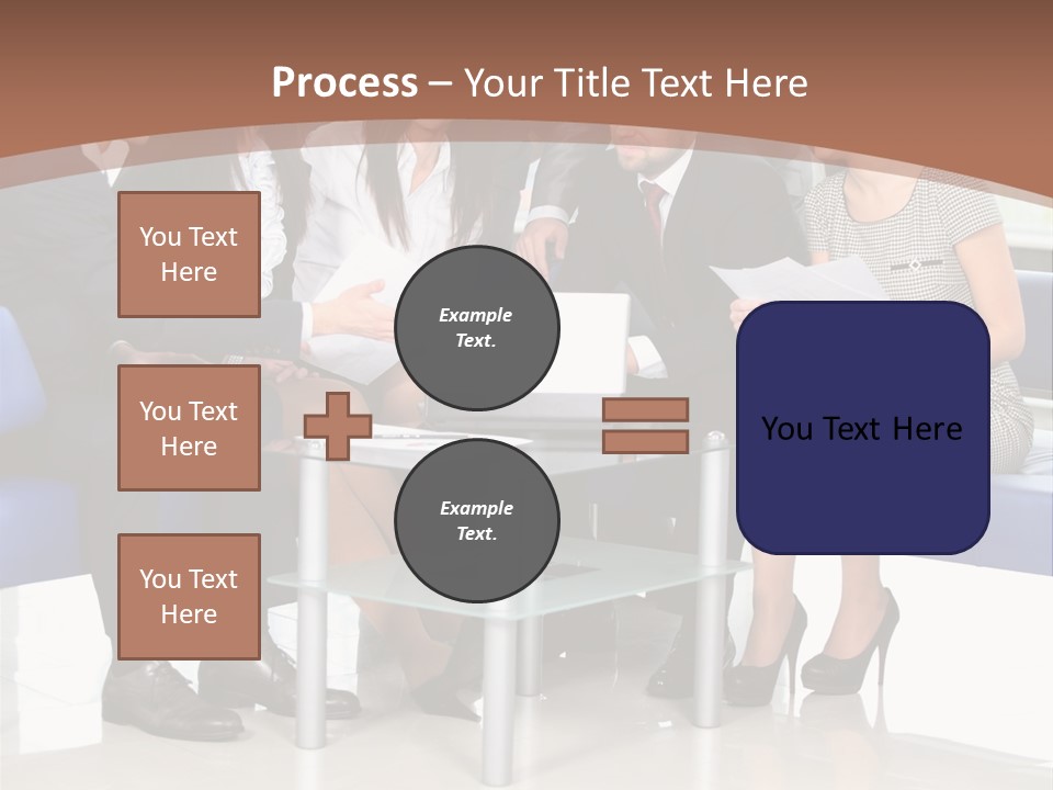 Presenting Businessman Colleagues PowerPoint Template