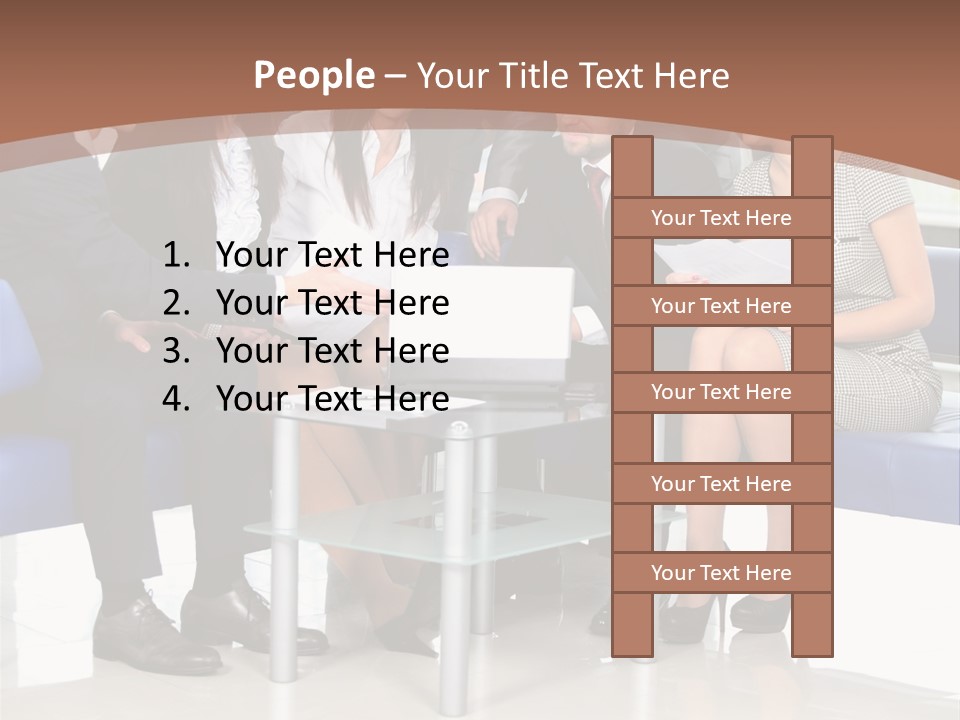 Presenting Businessman Colleagues PowerPoint Template