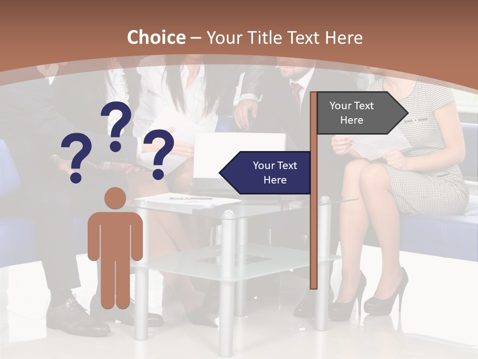 Presenting Businessman Colleagues PowerPoint Template