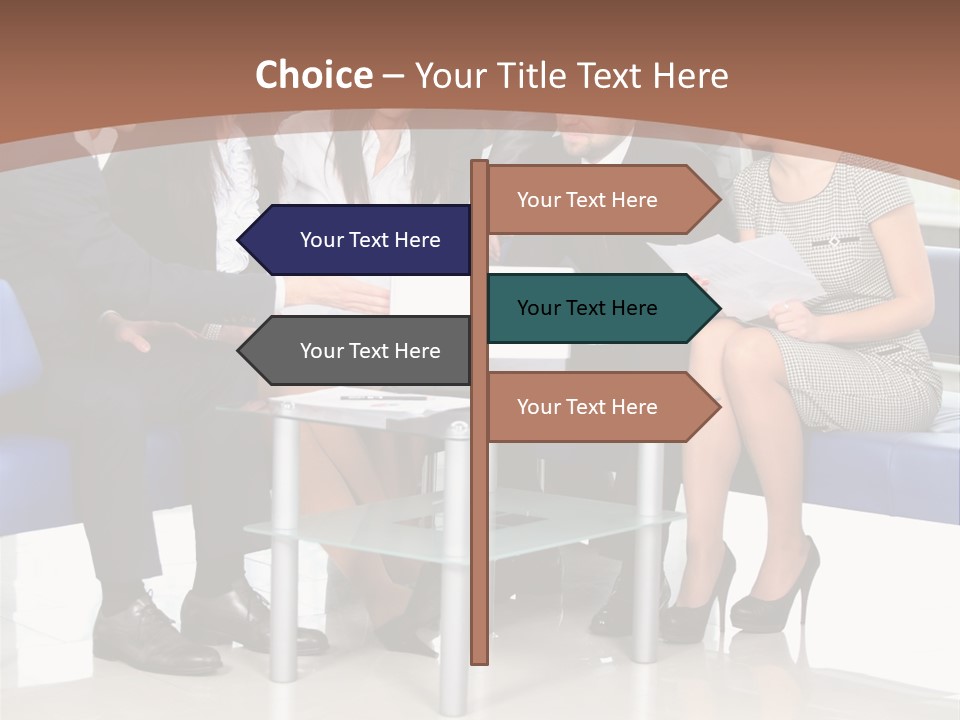 Presenting Businessman Colleagues PowerPoint Template