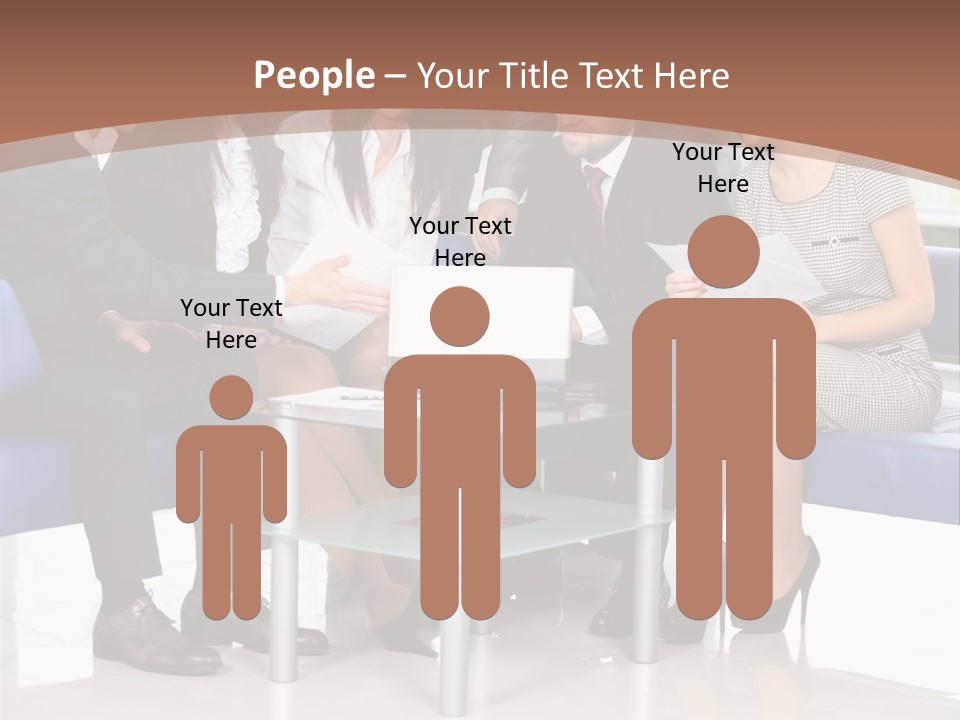 Presenting Businessman Colleagues PowerPoint Template