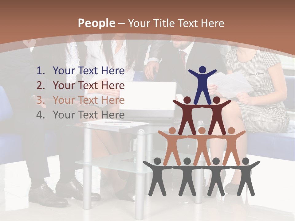 Presenting Businessman Colleagues PowerPoint Template