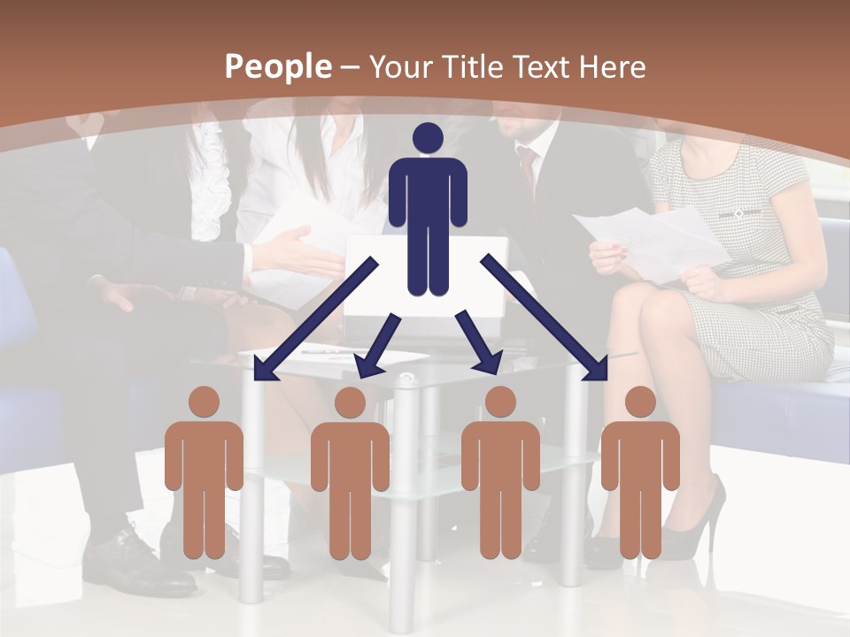 Presenting Businessman Colleagues PowerPoint Template