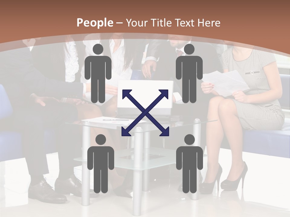 Presenting Businessman Colleagues PowerPoint Template