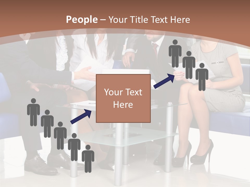 Presenting Businessman Colleagues PowerPoint Template