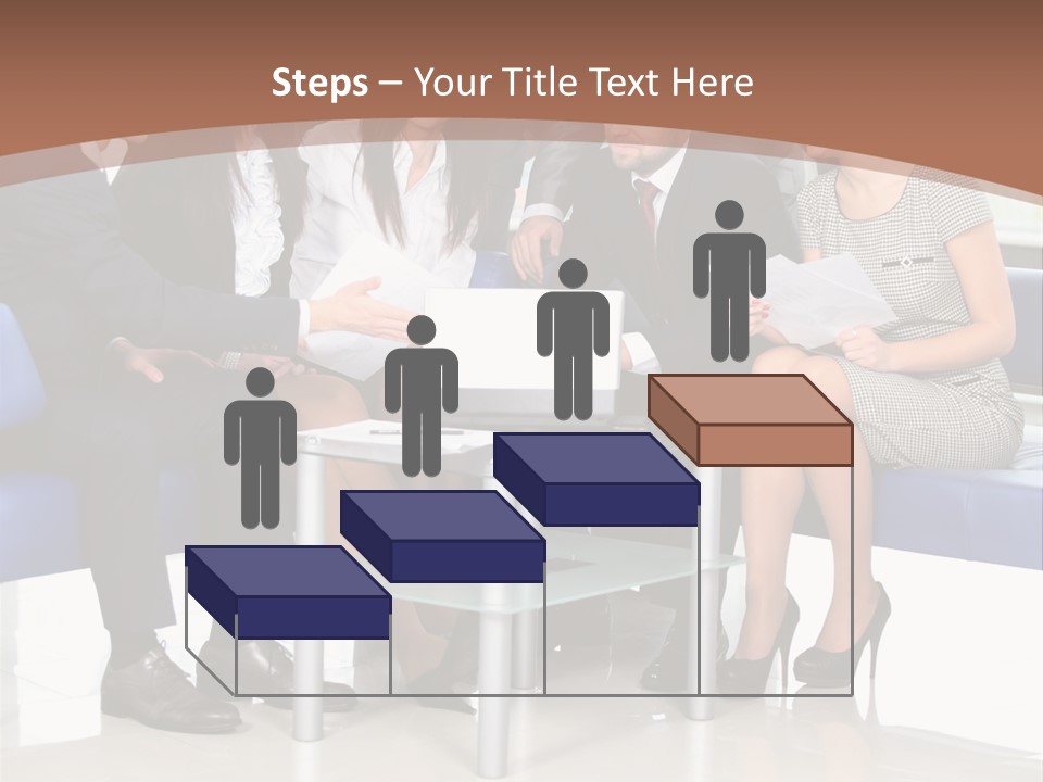 Presenting Businessman Colleagues PowerPoint Template