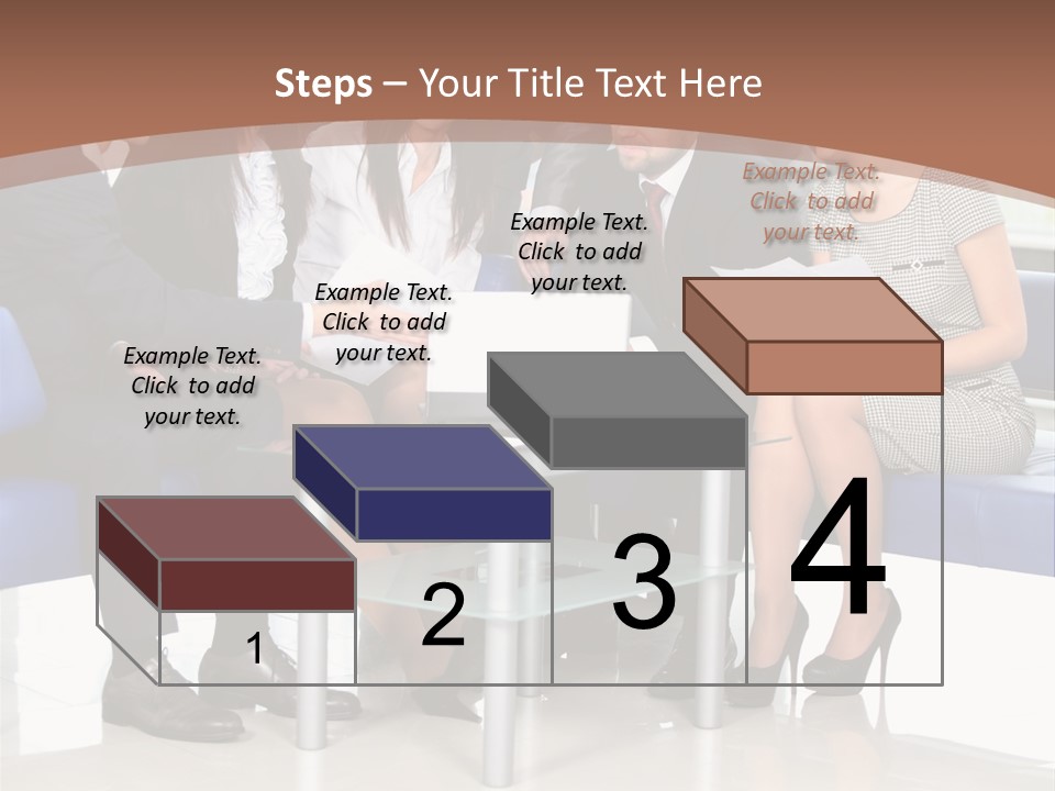 Presenting Businessman Colleagues PowerPoint Template
