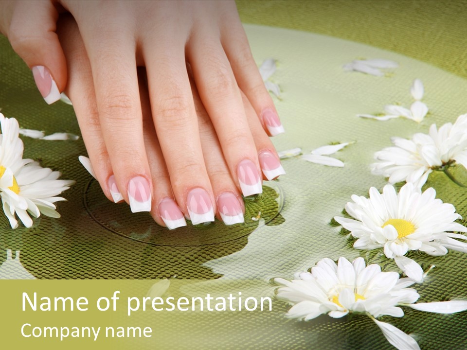 Background White Manicure PowerPoint Template