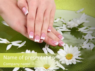 Woman Treatment Finger PowerPoint Template