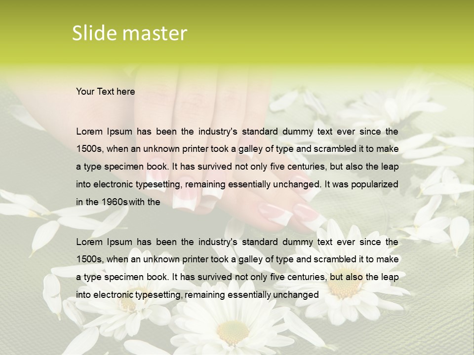 Woman Treatment Finger PowerPoint Template