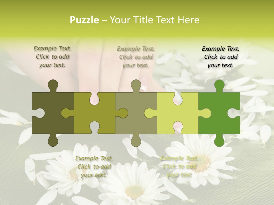 Woman Treatment Finger PowerPoint Template