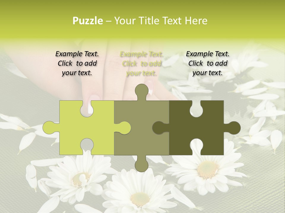 Woman Treatment Finger PowerPoint Template