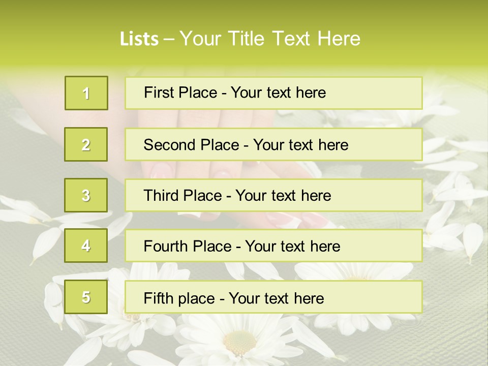 Woman Treatment Finger PowerPoint Template