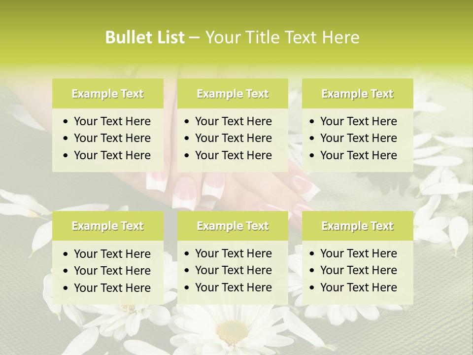 Woman Treatment Finger PowerPoint Template