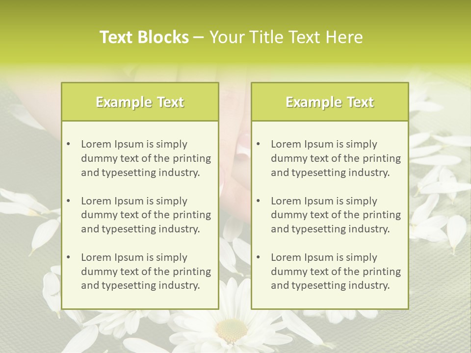 Woman Treatment Finger PowerPoint Template