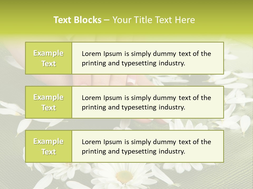 Woman Treatment Finger PowerPoint Template