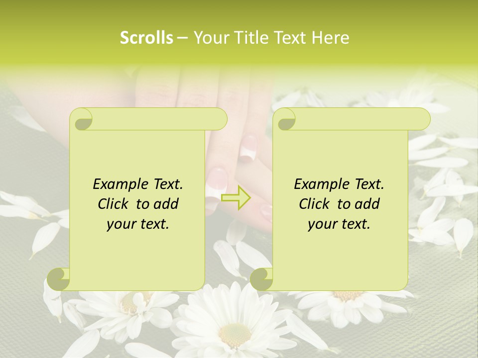 Woman Treatment Finger PowerPoint Template