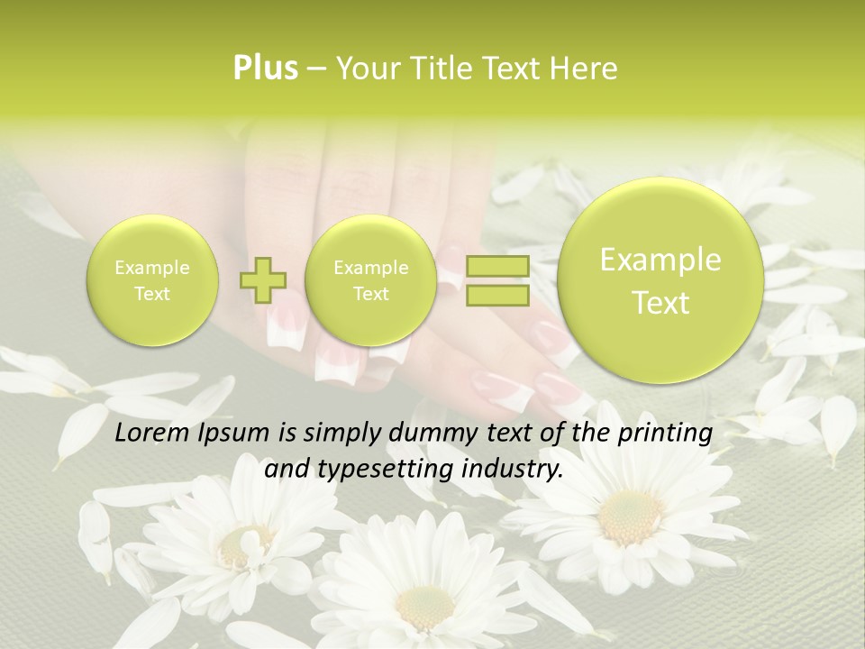 Woman Treatment Finger PowerPoint Template