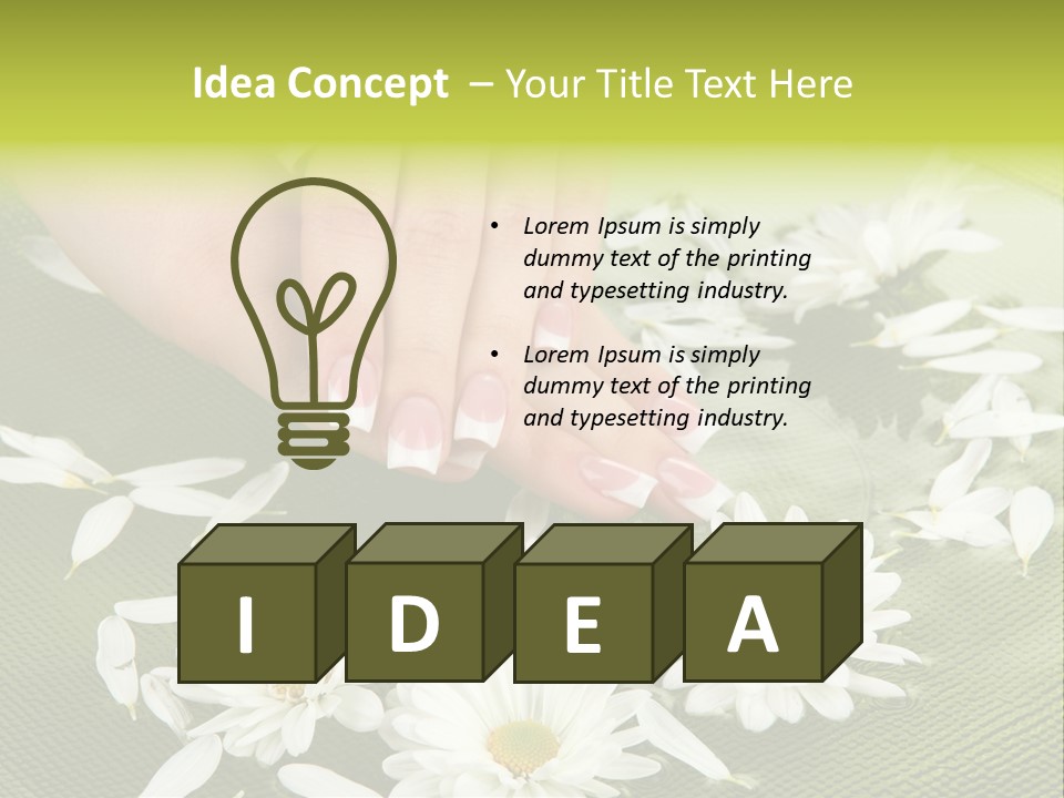 Woman Treatment Finger PowerPoint Template