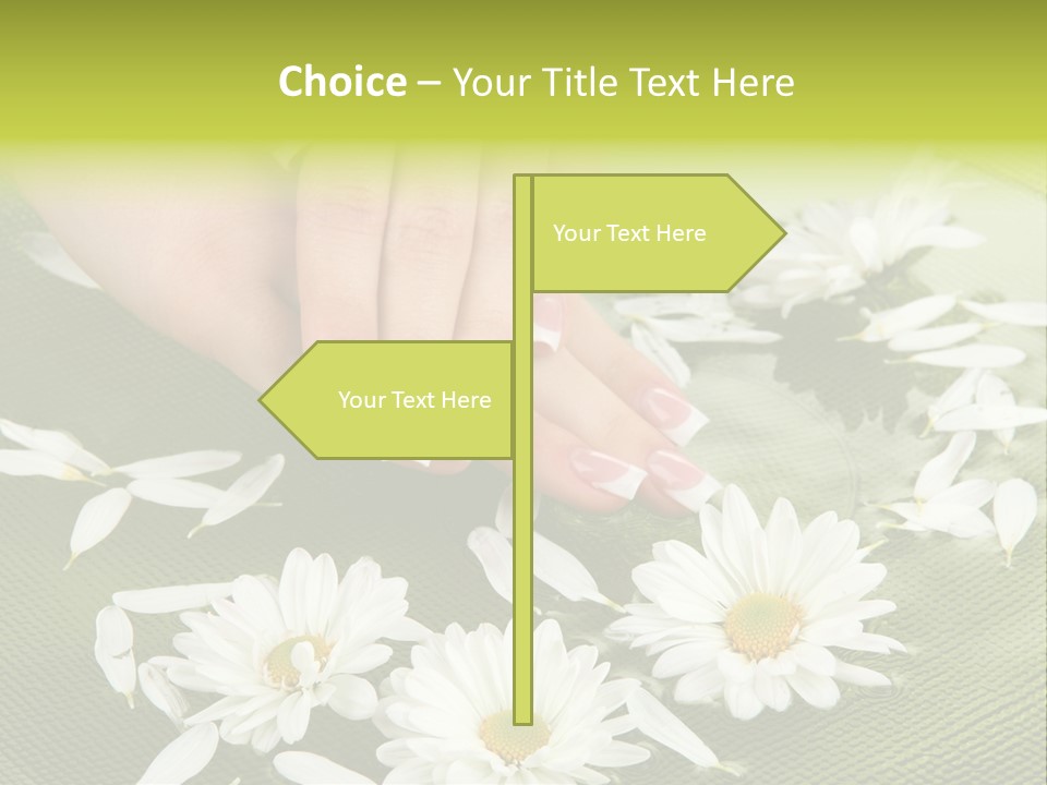 Woman Treatment Finger PowerPoint Template