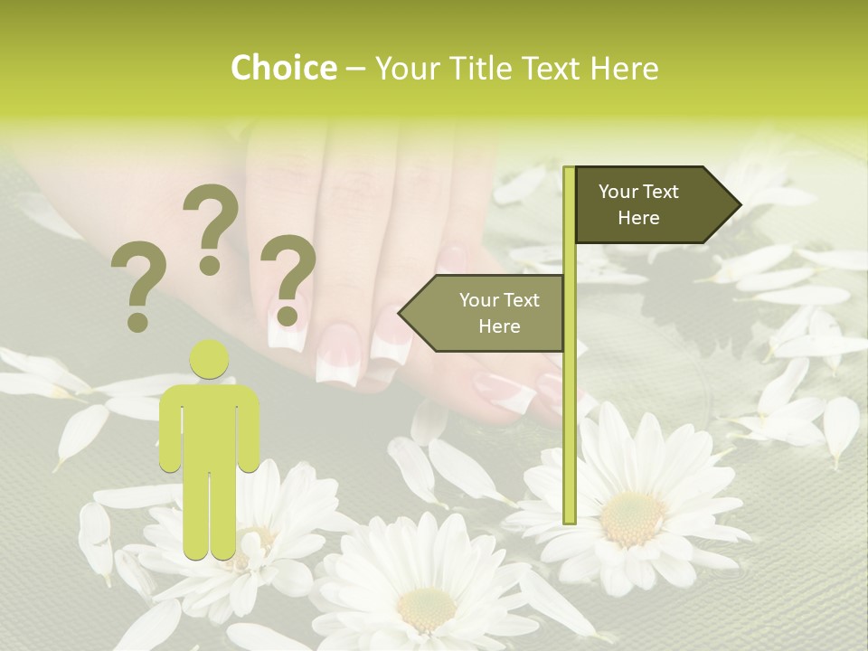 Woman Treatment Finger PowerPoint Template