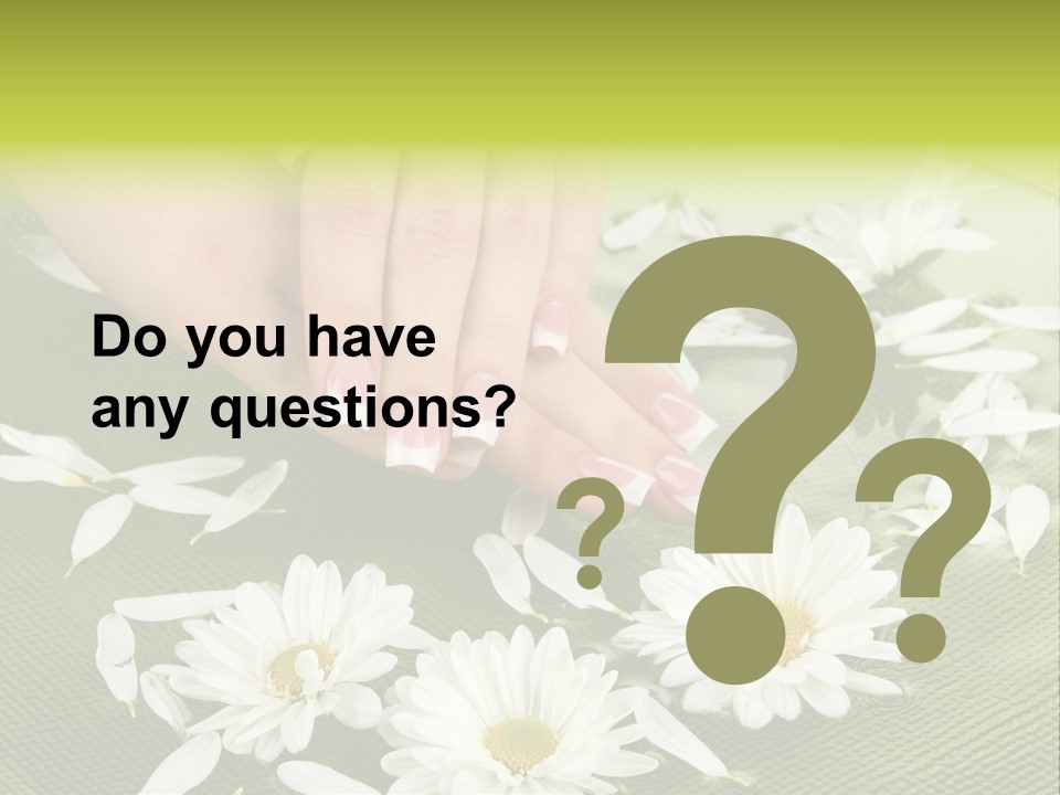 Woman Treatment Finger PowerPoint Template