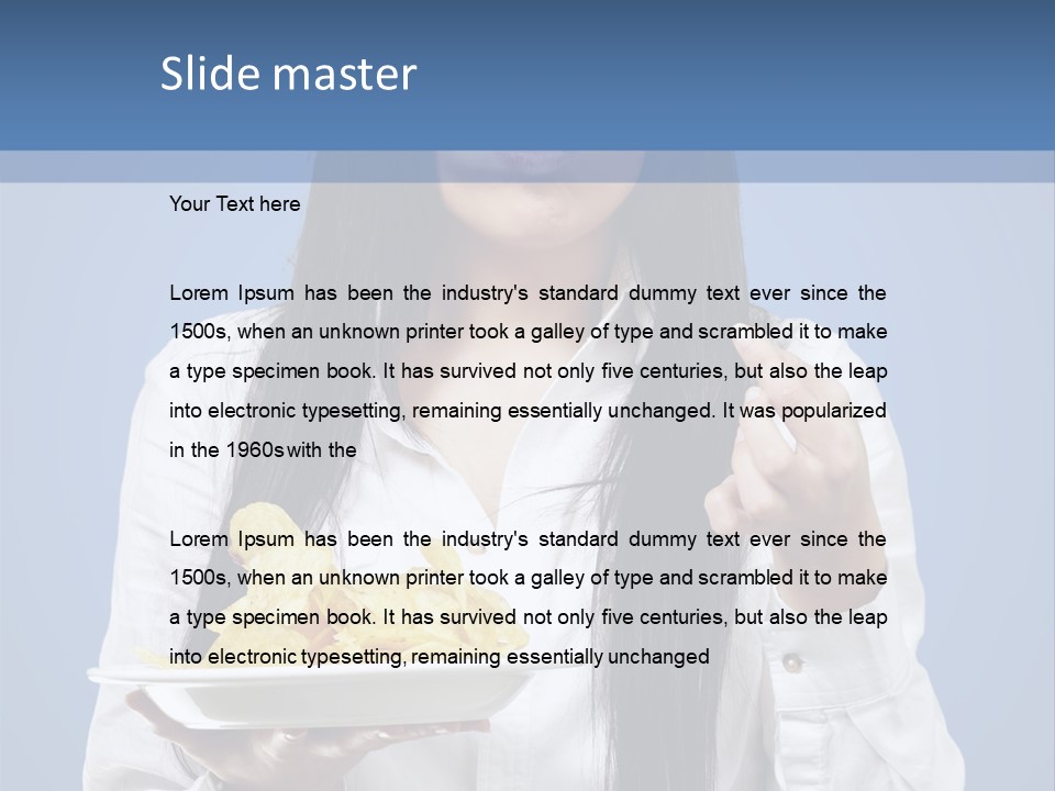 Snack Isolated Person PowerPoint Template