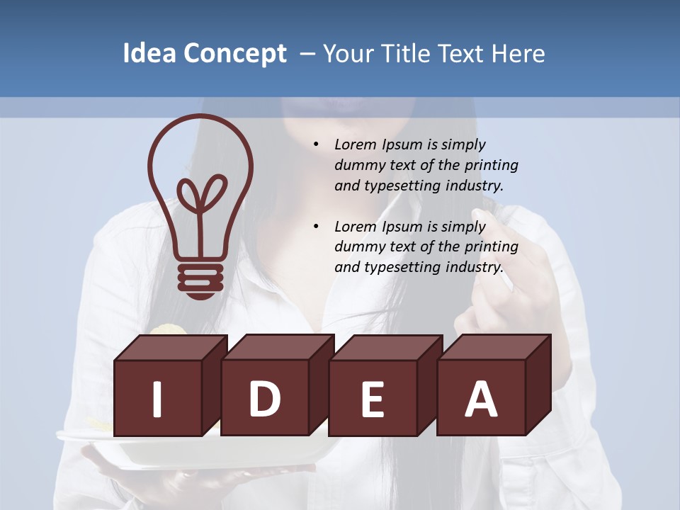 Snack Isolated Person PowerPoint Template