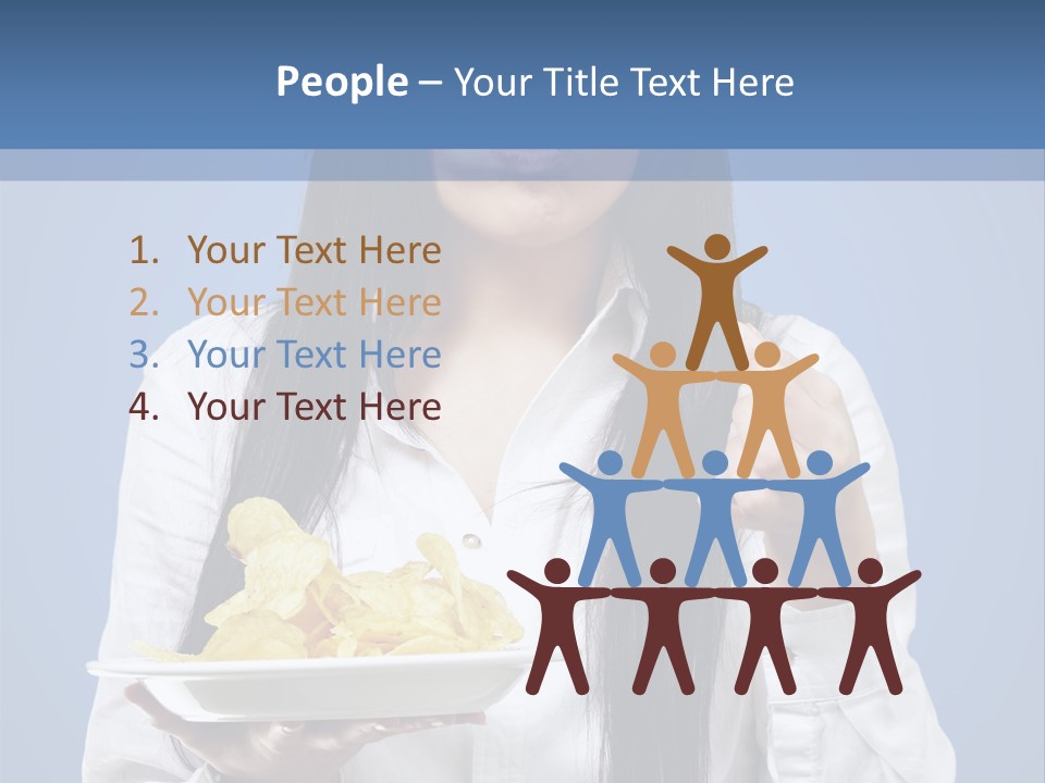Snack Isolated Person PowerPoint Template