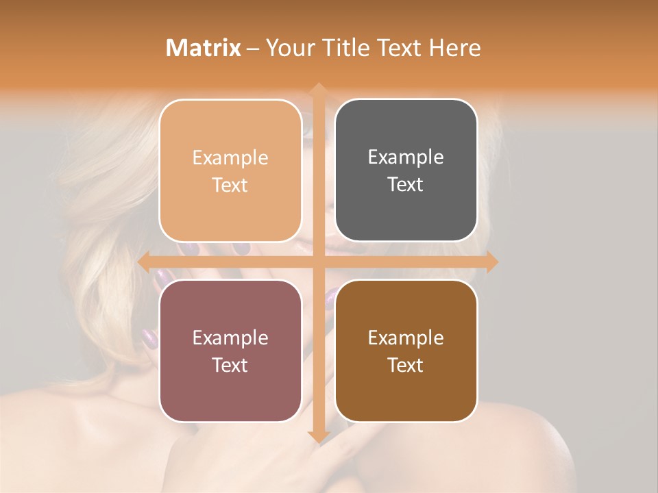 Beauty Nails Fingernail Model PowerPoint Template