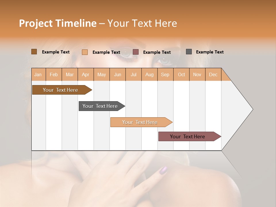 Beauty Nails Fingernail Model PowerPoint Template