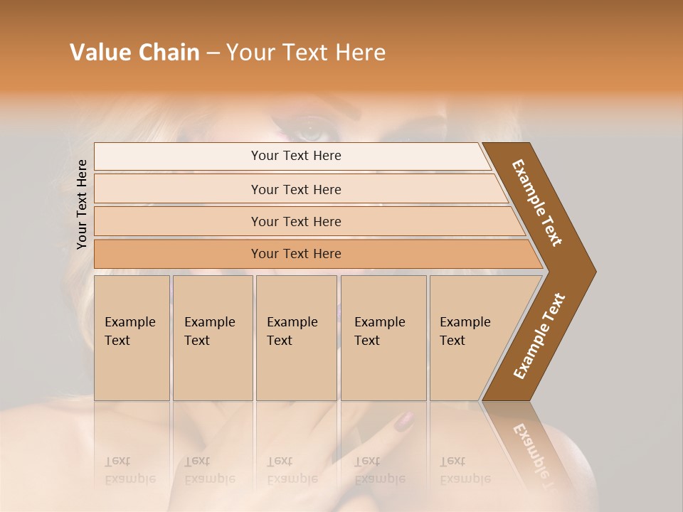 Beauty Nails Fingernail Model PowerPoint Template