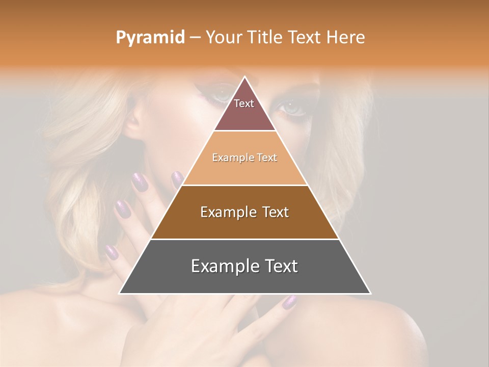 Beauty Nails Fingernail Model PowerPoint Template