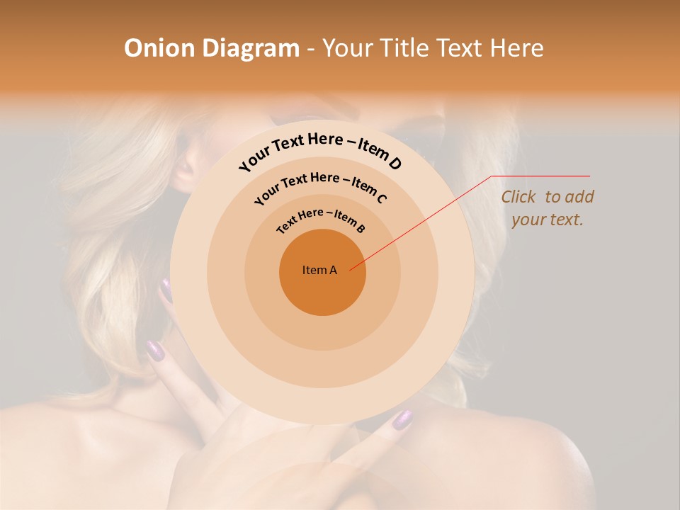 Beauty Nails Fingernail Model PowerPoint Template