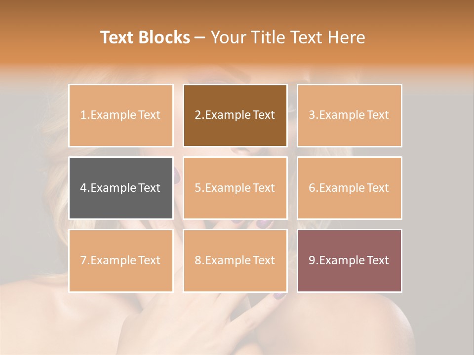 Beauty Nails Fingernail Model PowerPoint Template