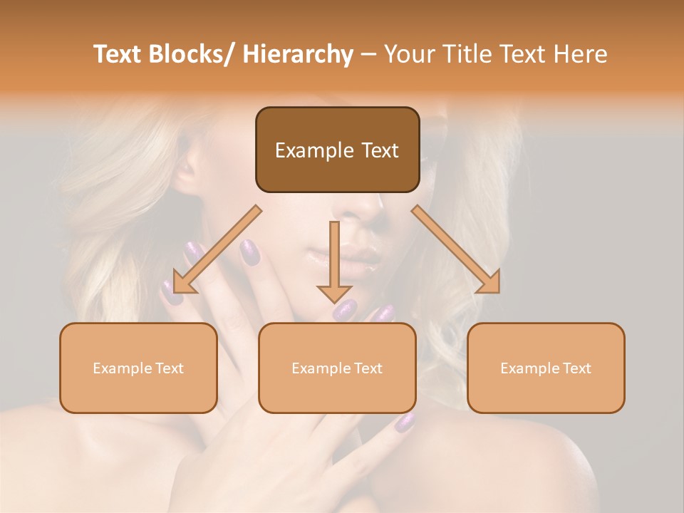 Beauty Nails Fingernail Model PowerPoint Template